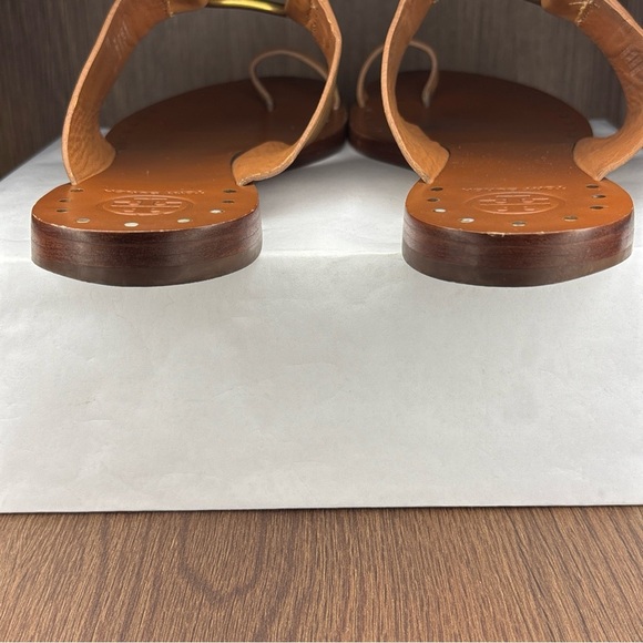 Tory Burch Tan Toe-Ring Sandals with Gold Accent - Picture 9 of 9